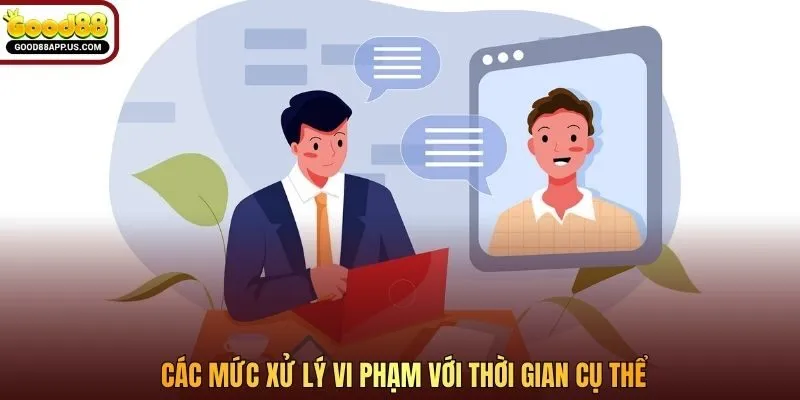 Các mức xử lý vi phạm với thời gian cụ thể
